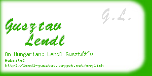 gusztav lendl business card